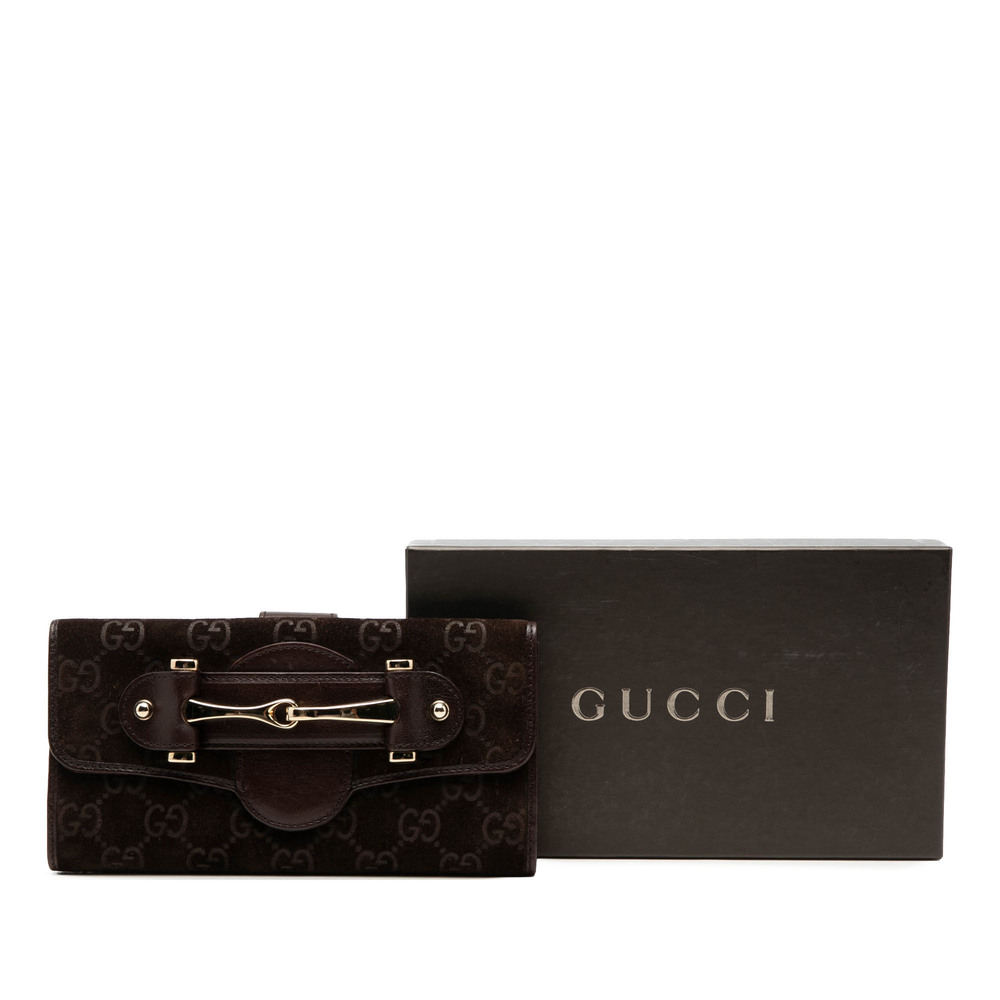 Pre-Loved Gucci GG Suede Pelham Continental Long Wallet - Picture 9 of 9